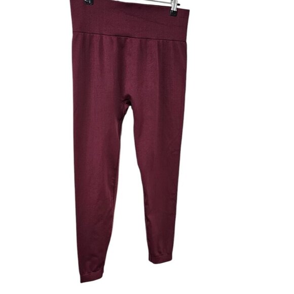 Knix Womens Good To Go Seamless Leggings, Dark Cherry, High Rise, Size Large - Picture 7 of 8
